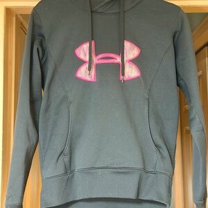 Under Armour Black and Pink Striped sweatshirt